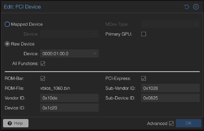 Proxmox PCIE Configuration