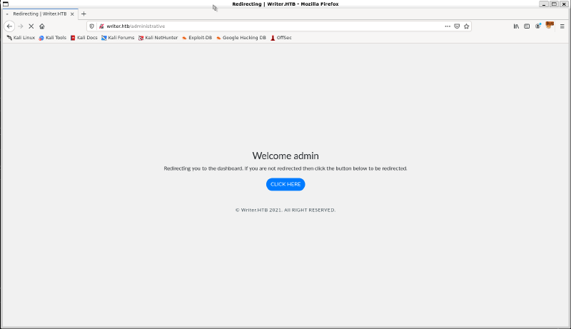 Admin Redirect